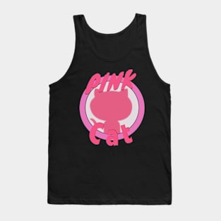 Pink cat Tank Top